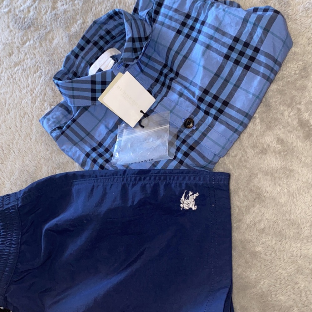 Toddler Burberry Shirt & Trunks